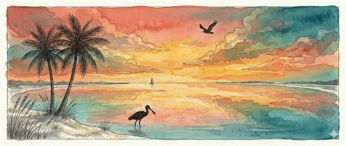 Cortez Village — watercolor